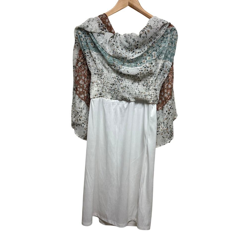 Fig & Flower Floral Tiered Midi Dress Boho Cottagecore  Size Medium - Picture 5 of 7